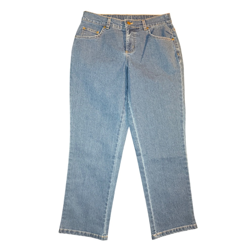 American Sweetheart Straight Leg Jeans Womens 8P Blue Medium Wash High Rise